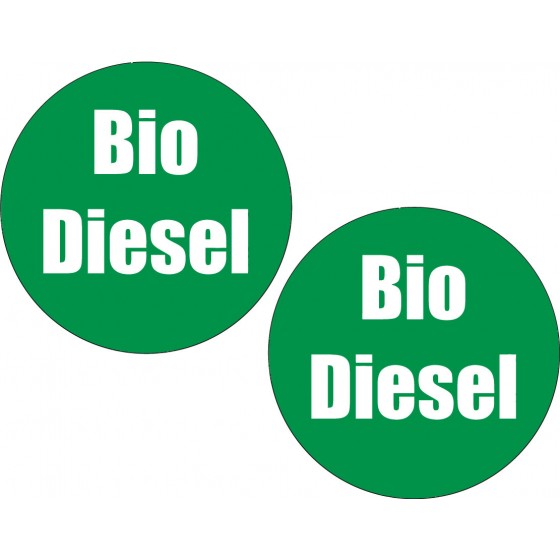 2x Bio Diesel Stickers Decals