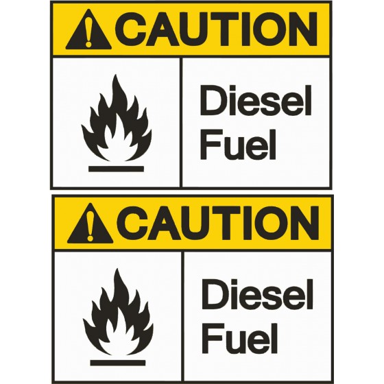 2x Caution Diesel Fuel...