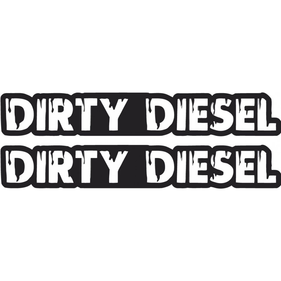 2x Diesel Dirty Stickers Decals - DecalsHouse