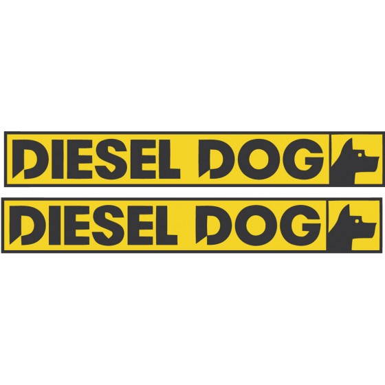 2x Diesel Dog Stickers Decals