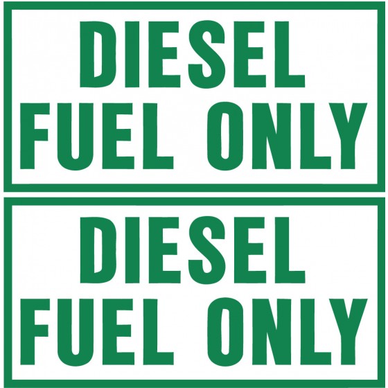 2x Diesel Fuel Only Green...