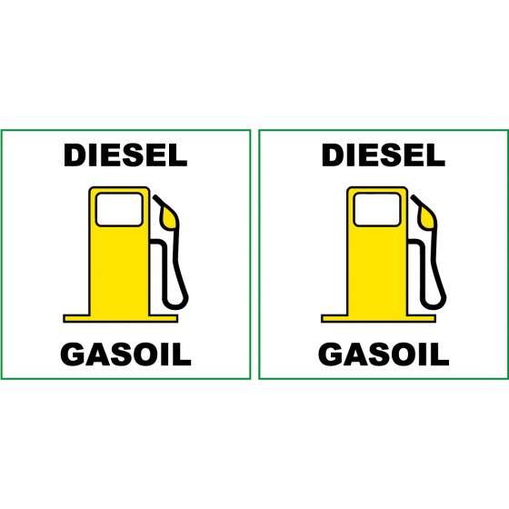 2x Diesel Gasoil Stickers...