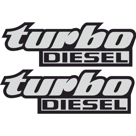 2x Diesel Grey Stickers Decals