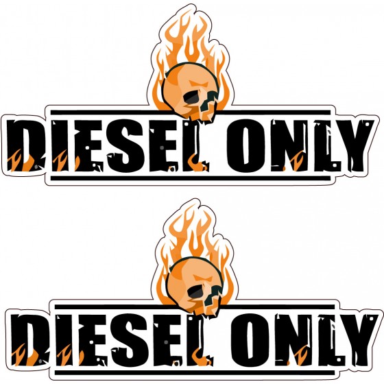 2x Diesel Only Skull...