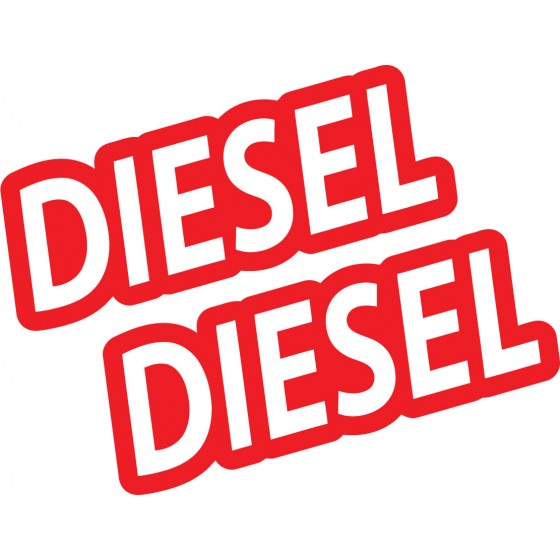 2x Diesel Style 4 Stickers...