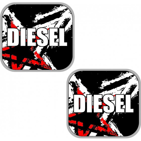 2x Diesel Style 6 Stickers...