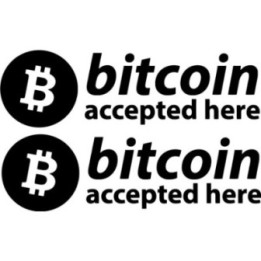2x Bitcoin Accepted Sticker Decal Decal Stickers - DecalsHouse