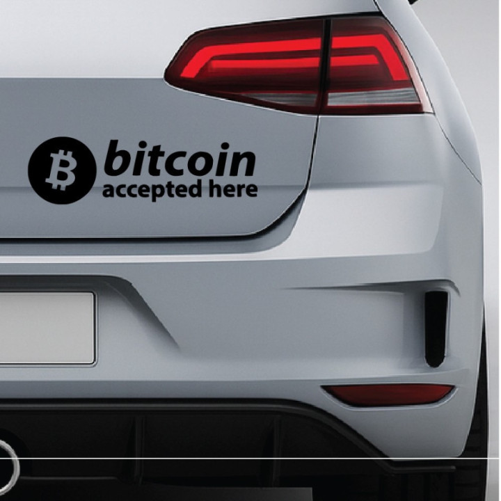 2x Bitcoin Accepted Sticker Decal Decal Stickers - DecalsHouse