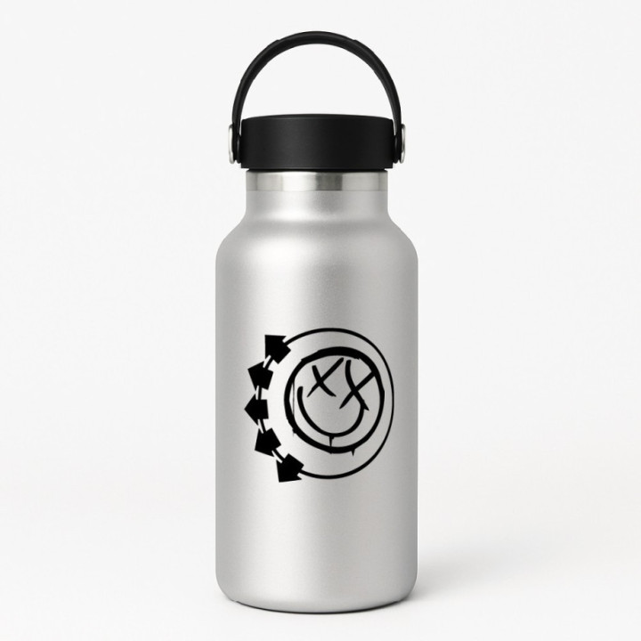 Blink-182 Smiley Logo Stickers – Pop Punk Decals (2-Pack)