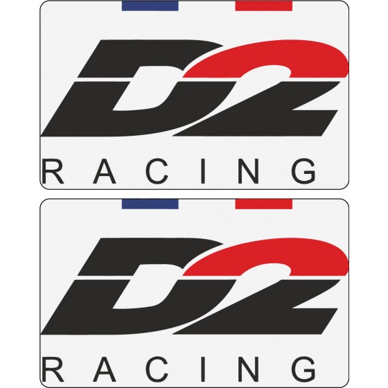 2x D2 Racing Stickers Decals