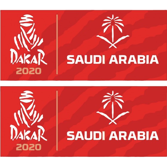 2x Dakar 2020 Stickers Decals