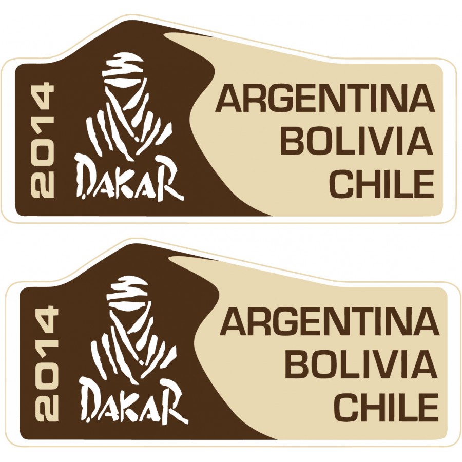 2x Dakar Rally 2014 Stickers Decals Decalshouse