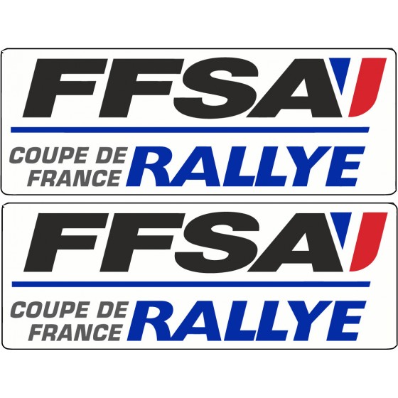 2x Ffsa Rallye Stickers Decals