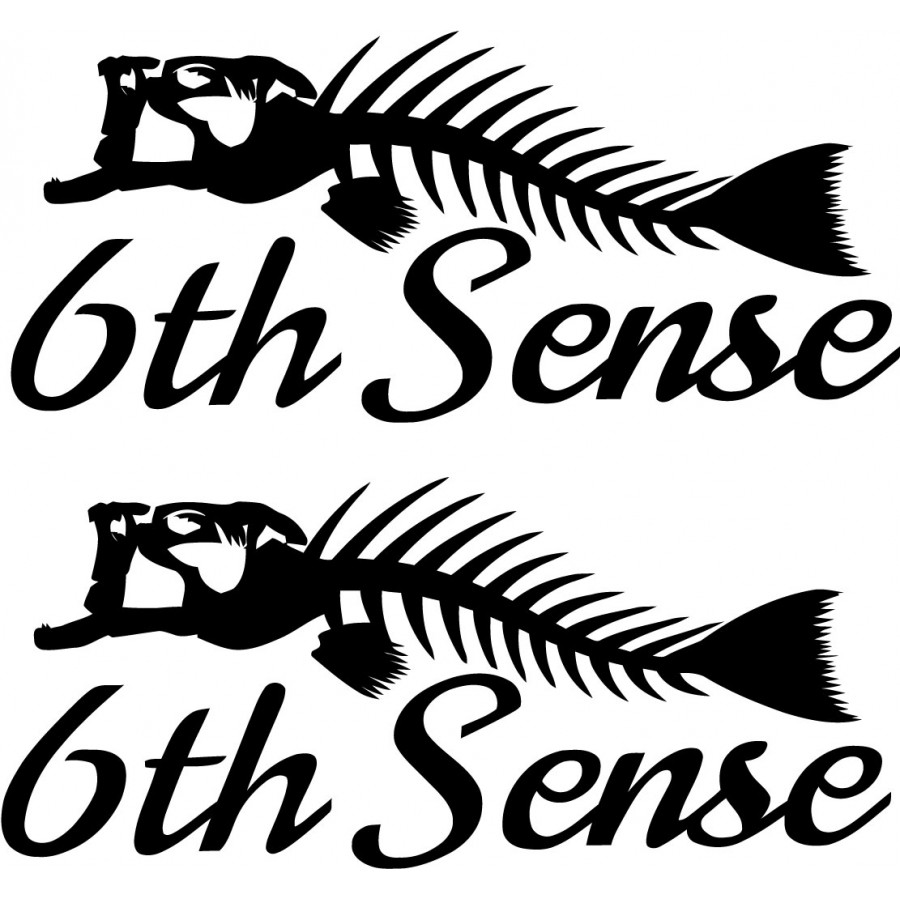 6th Sense Fishing 29 Die Cut Decals Stickers - DecalsHouse