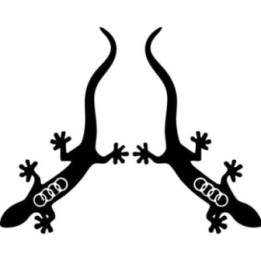 Audi Quattro Gecko Stickers – AWD Car Decals (2-Pack)