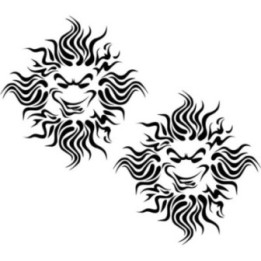 2x Dakar Sun Logo V1 Racing Sticker Decal Decal Stickers - DecalsHouse