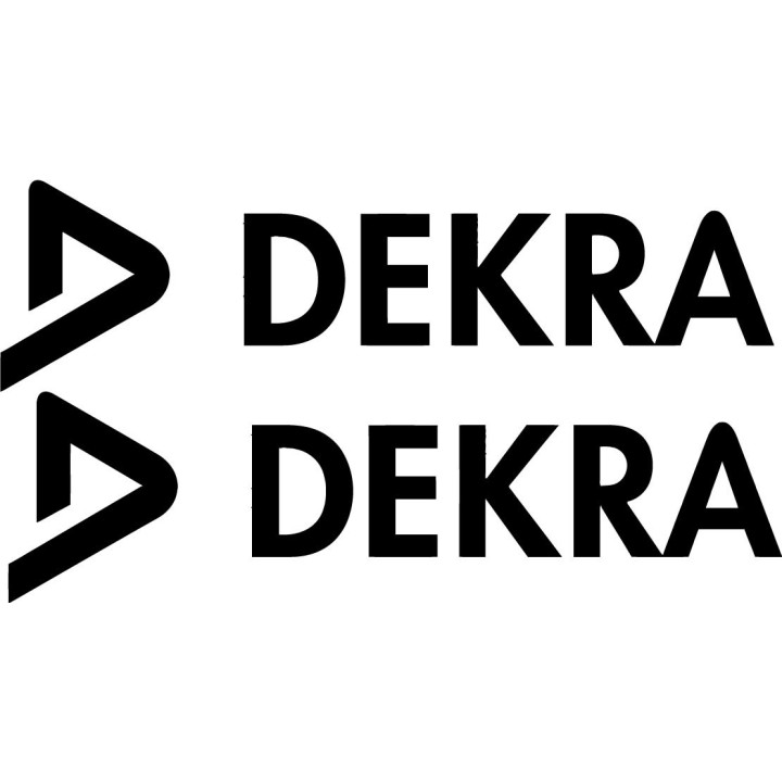 Dekra Stickers – Motorsport Inspection Sponsor Decals (2-Pack)