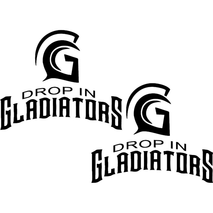 2x Drop In Gladiators Sticker Decal Decal Stickers - DecalsHouse