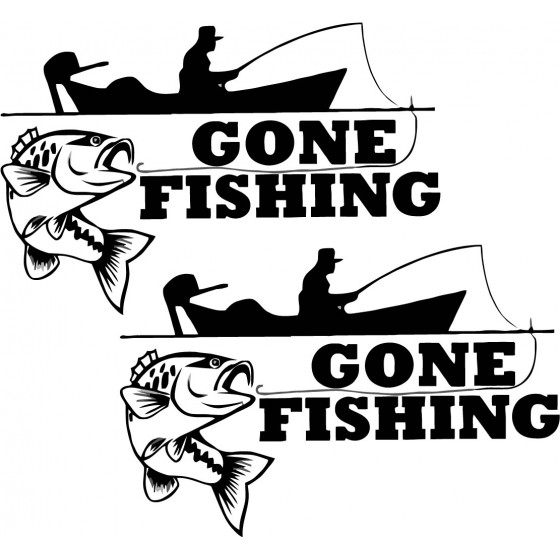 Gone Fishing Decal 29 Die...