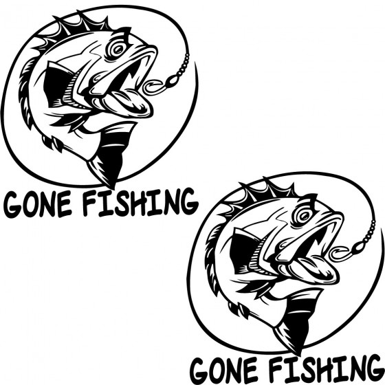 Gone Fishing Die Cut Decals...