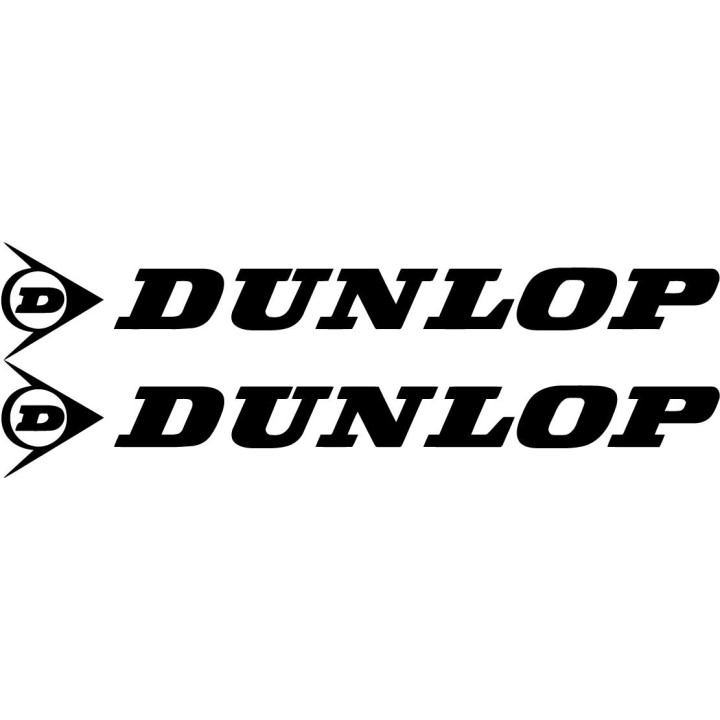 2x Dunlop Logo V2 Racing Sticker Decal Decal Stickers - DecalsHouse
