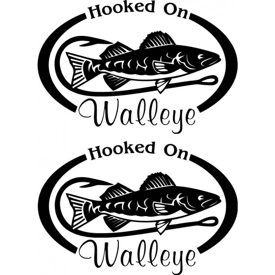 Hooked On Walleye Die Cut...