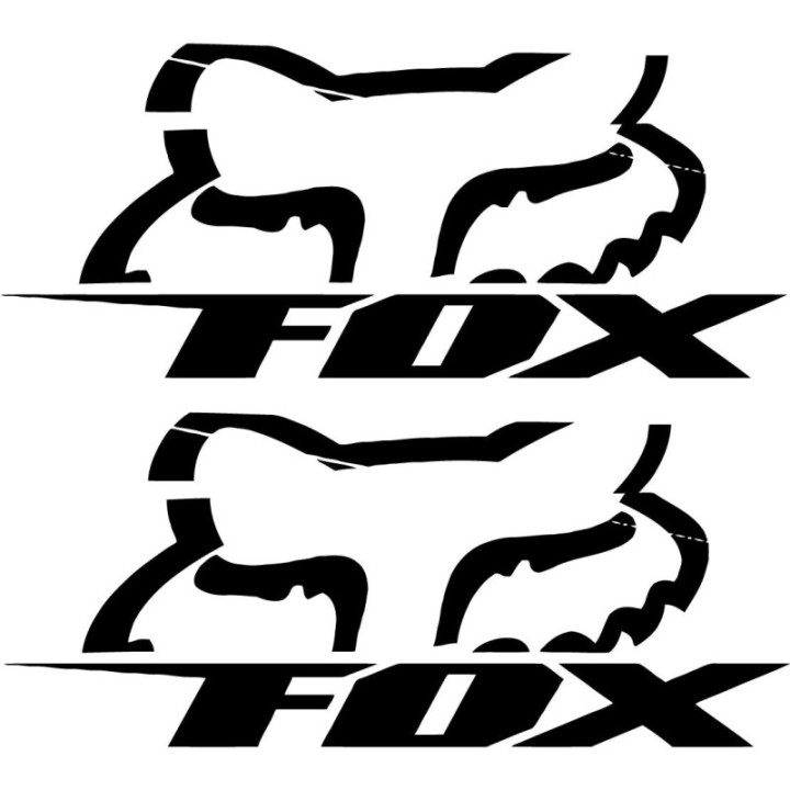2x Fox Logo V3 Racing Sticker Decal Decal Stickers - DecalsHouse