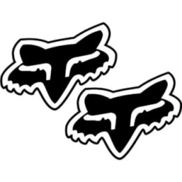 2x Fox Logo V5 Racing Sticker Decal Decal Stickers - DecalsHouse