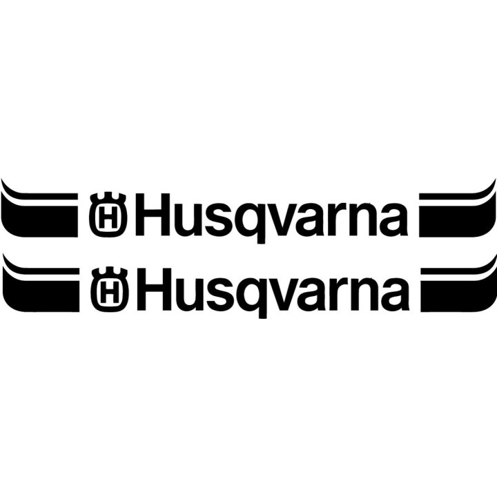 2x Husqvarna Logo V5 Racing Sticker Decal Decal Stickers - DecalsHouse