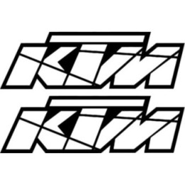 2x Ktm Logo V4 Racing Sticker Decal Decal Stickers - DecalsHouse