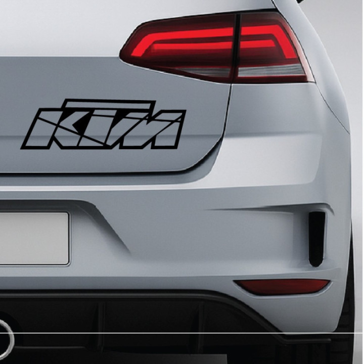 2x Ktm Logo V4 Racing Sticker Decal Decal Stickers - DecalsHouse
