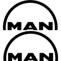 2x Man Logo V1 Racing Sticker Decal Decal Stickers - DecalsHouse