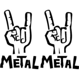 2x Metal Logo Sticker Decal Decal Stickers - DecalsHouse