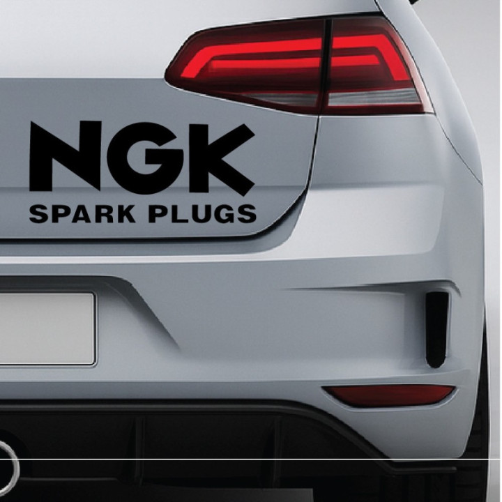 NGK Spark Plugs V2 Stickers – Motorsport Racing Performance Decals (2-Pack)