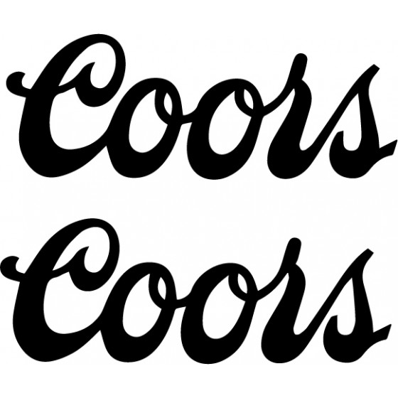 2x Coors Vinyl Decals Stickers
