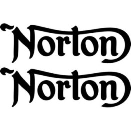 Norton Motorcycle Stickers – Commando Dominator Atlas Heritage Decals (2-Pack)