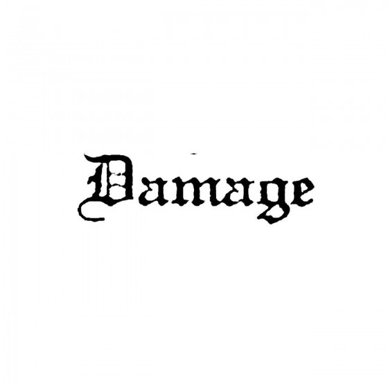 Damage 2band Logo Vinyl Decal