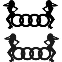Buy Audi Sexy Ladies 2 Decal Sticker Online