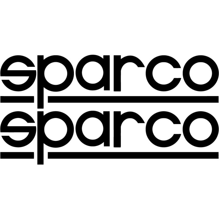 Sparco Stickers – Race Seat Harness Helmet Steering Wheel Decals (2-Pack)