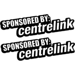 2x Sponsored By Centrelink Jdm Japanese Vinyl Decal Sticker Decal Stickers - DecalsHouse