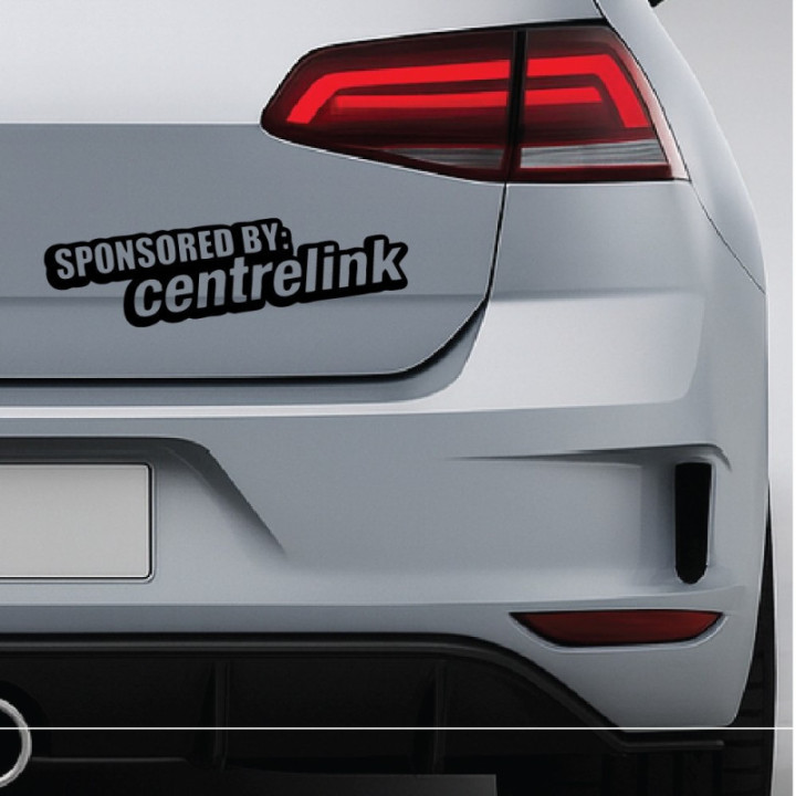 2x Sponsored By Centrelink Jdm Japanese Vinyl Decal Sticker Decal Stickers - DecalsHouse