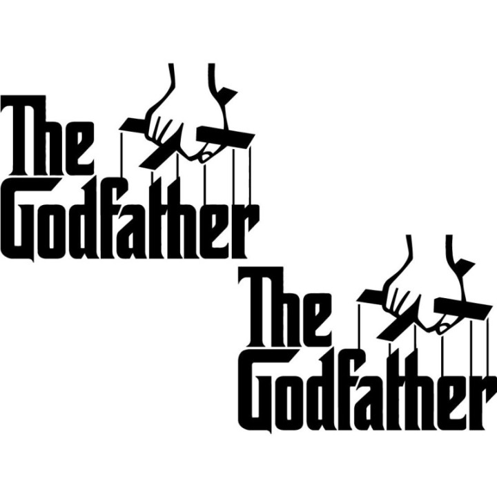 The Godfather Stickers – Mafia Film Logo Decals (2-Pack)