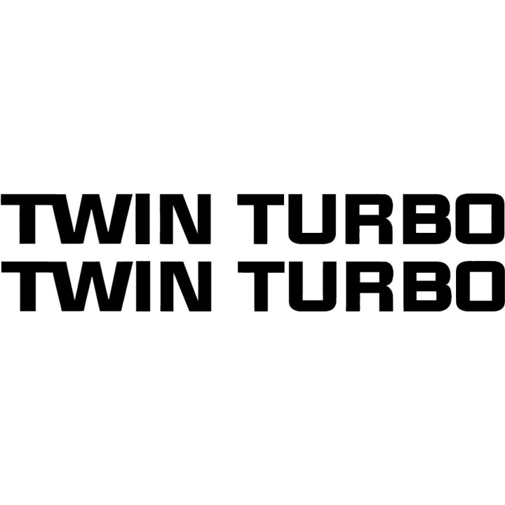 2x Twin Turbo Logo Sticker Decal Decal Stickers - DecalsHouse