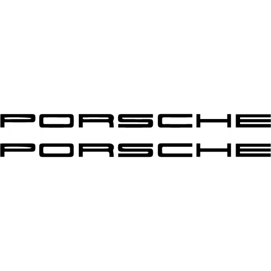 2x Porsche Wide Logo Decals...