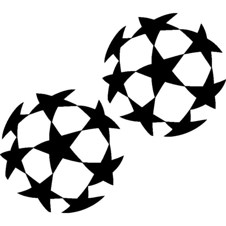 Champions League Starball Stickers – Star Ball Decals (2-Pack)