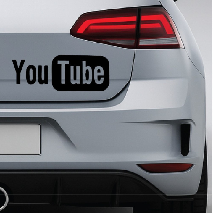 YouTube Logo Stickers – Creator Channel Decals (2-Pack)