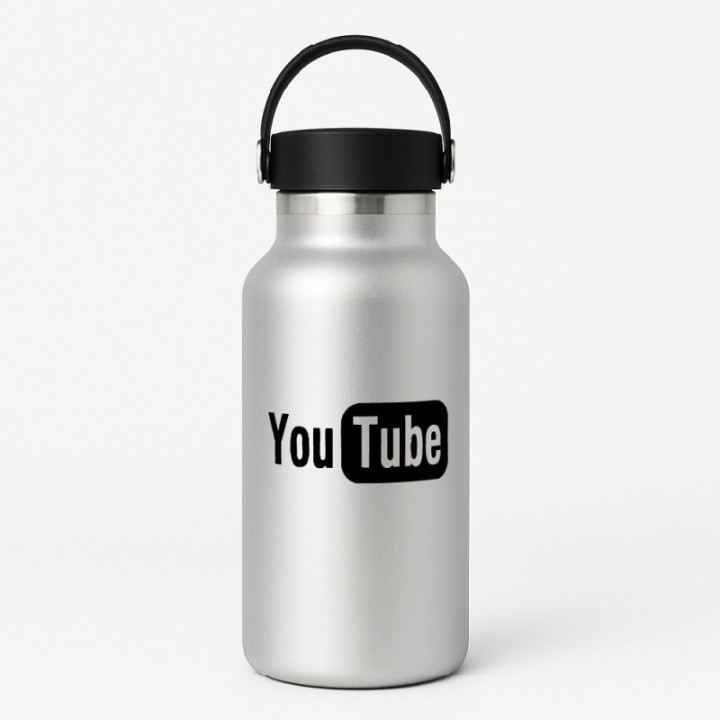 YouTube Logo Stickers – Creator Channel Decals (2-Pack)