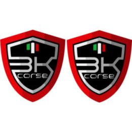Italian Racing Shield Vinyl Decals with Corse Lettering