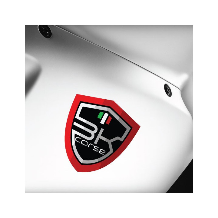 Italian Racing Shield Vinyl Decals with Corse Lettering