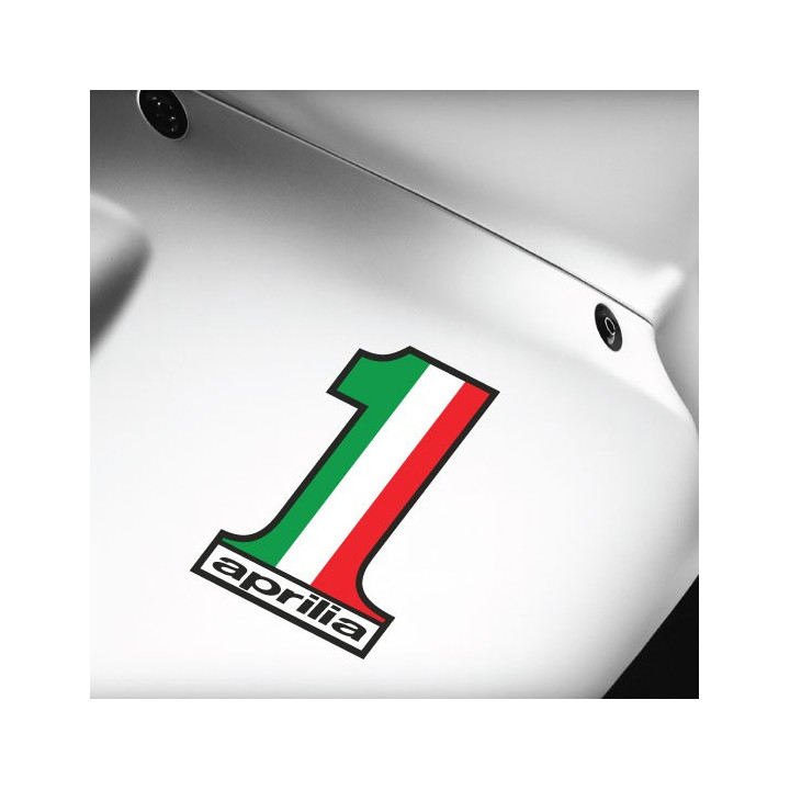 2x Aprilia Number 1 Stickers Decals - DecalsHouse